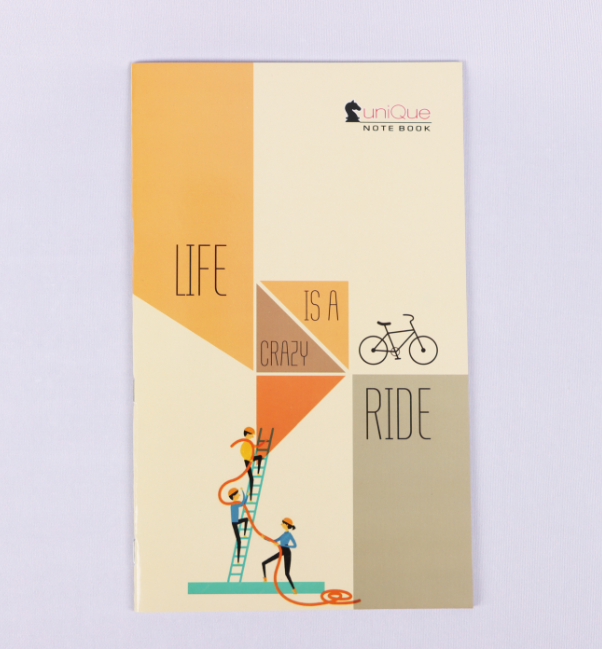 9-1.png UNIQUE Long size notebook (Unruled 64 Pages) - Image 1